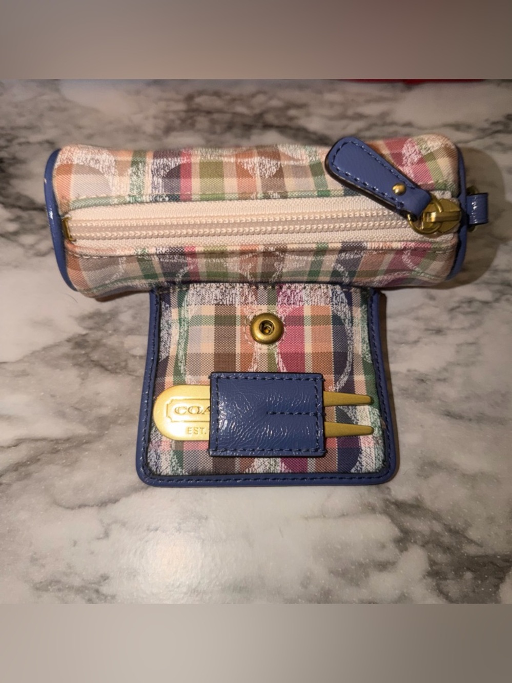 Coach tee holder/divot tool and ball holder